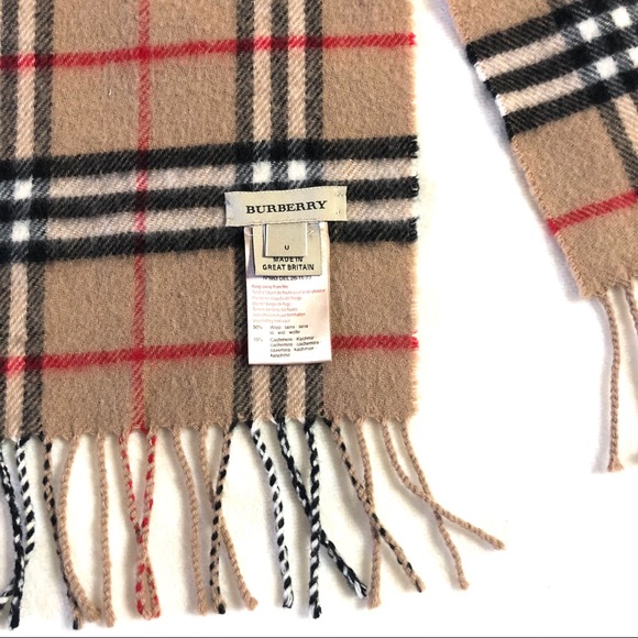 Authentic Burberry Wool Cashmere Checker Kid Scarf - Picture 2 of 7